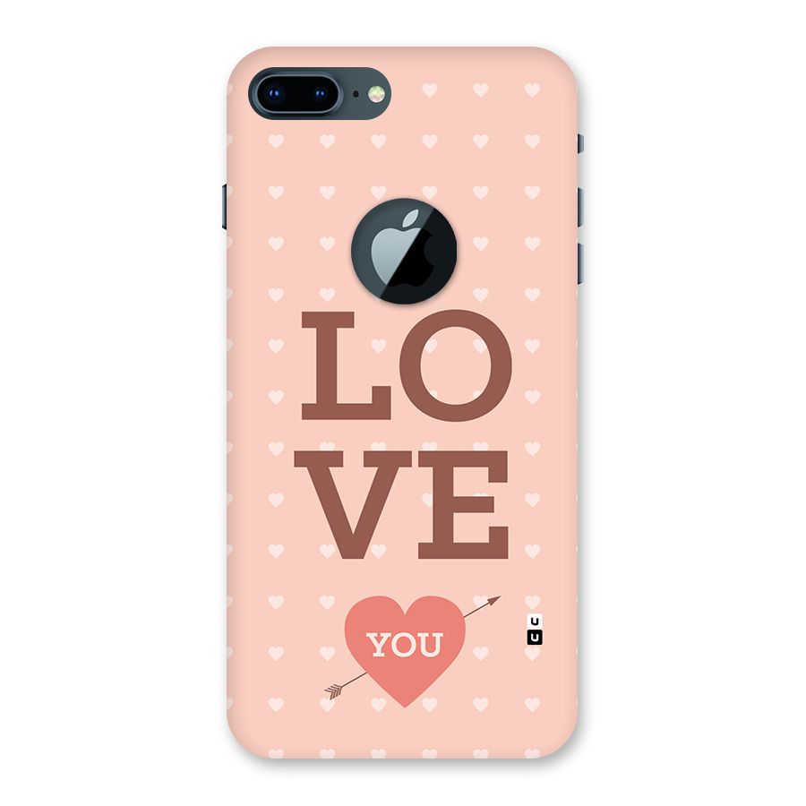 Love You Hearts Back Case for iPhone 7 Plus Logo Cut