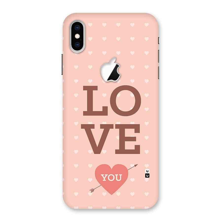 Love You Hearts Back Case for iPhone XS Max Apple Cut
