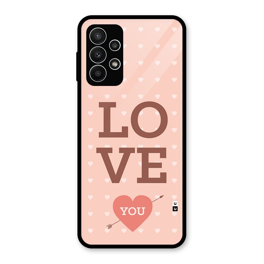 Love You Hearts Glass Back Case for Galaxy A23