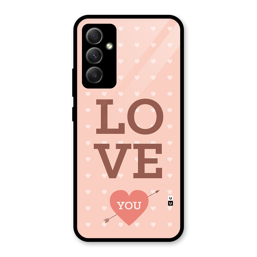 Love You Hearts Glass Back Case for Galaxy A34