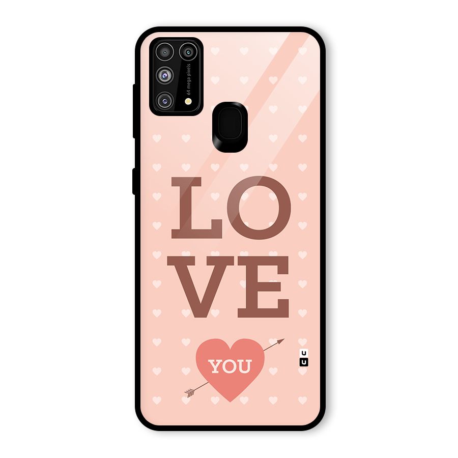 Love You Hearts Glass Back Case for Galaxy F41