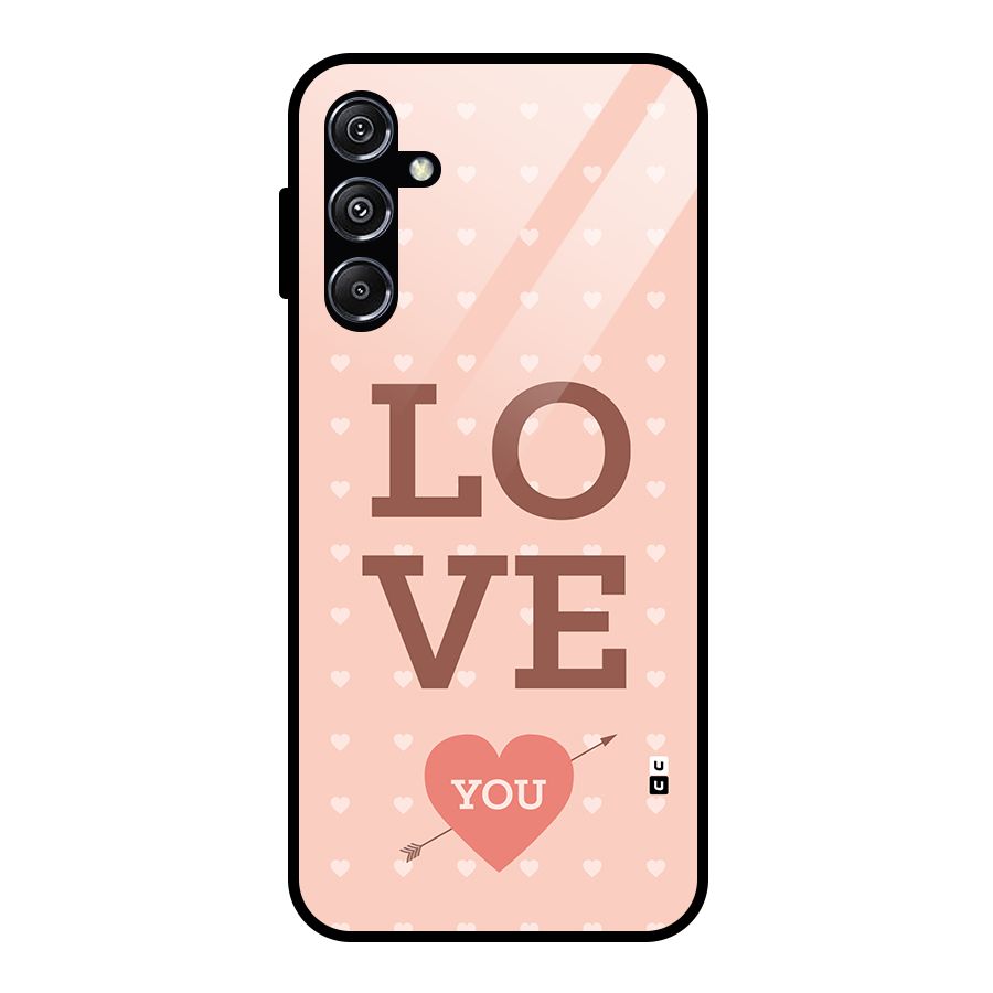 Love You Hearts Glass Back Case for Galaxy M34 5G