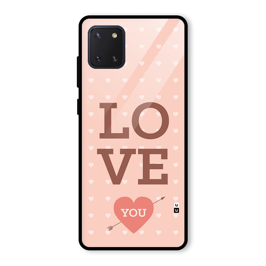 Love You Hearts Glass Back Case for Galaxy Note 10 Lite