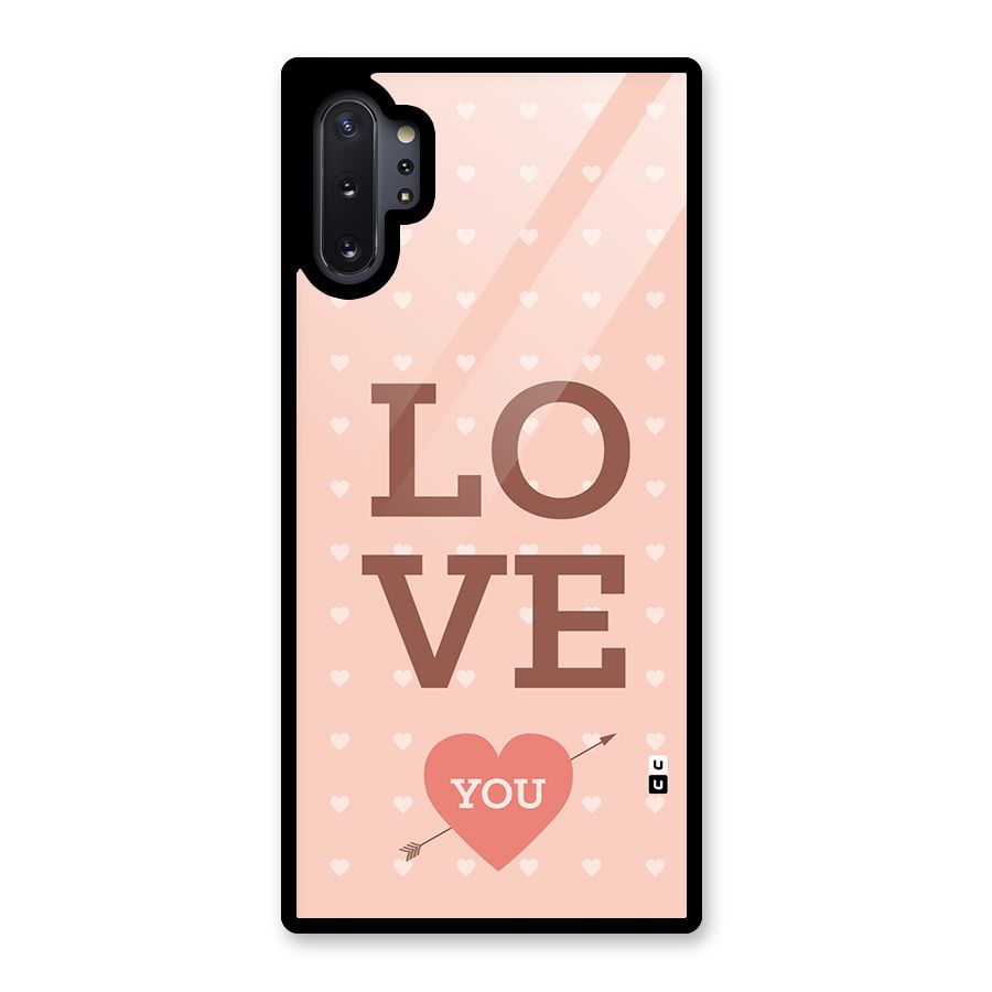 Love You Hearts Glass Back Case for Galaxy Note 10 Plus