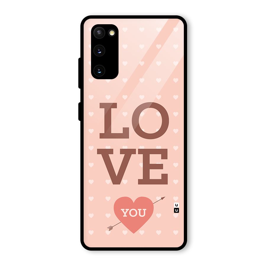 Love You Hearts Glass Back Case for Galaxy S20 FE 5G