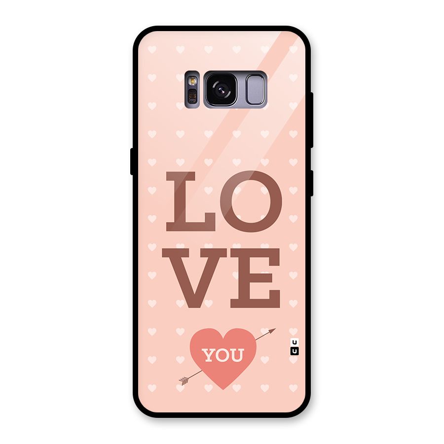 Love You Hearts Glass Back Case for Galaxy S8