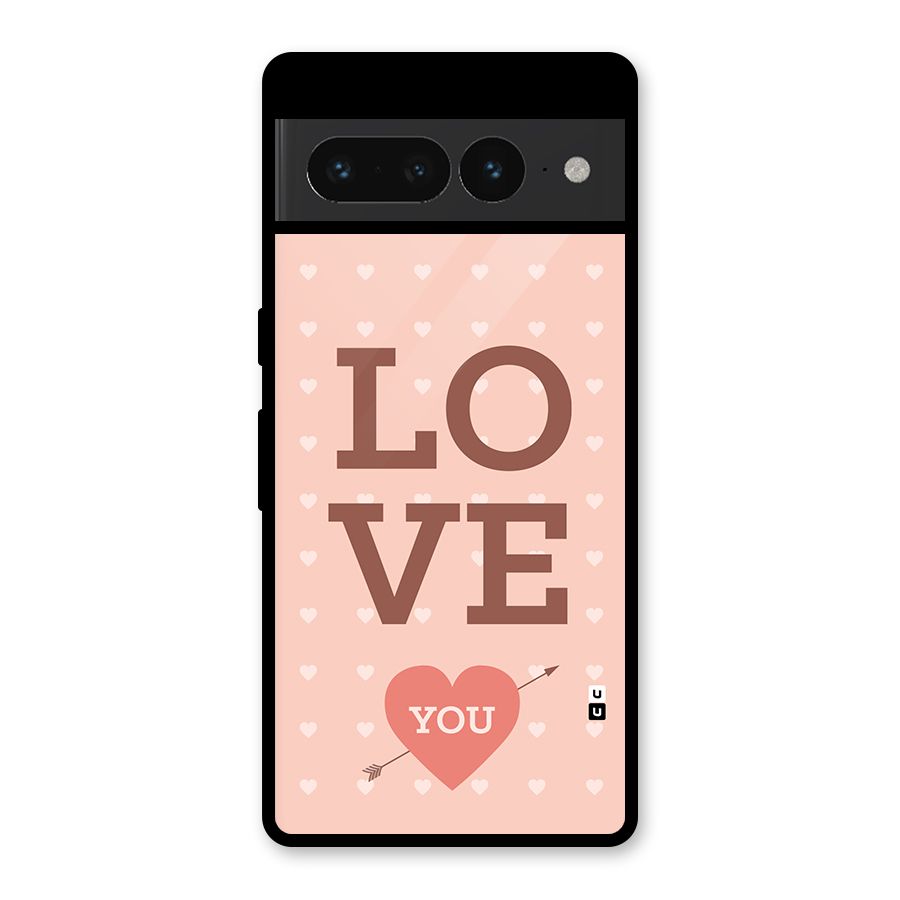 Love You Hearts Glass Back Case for Google Pixel 7 Pro
