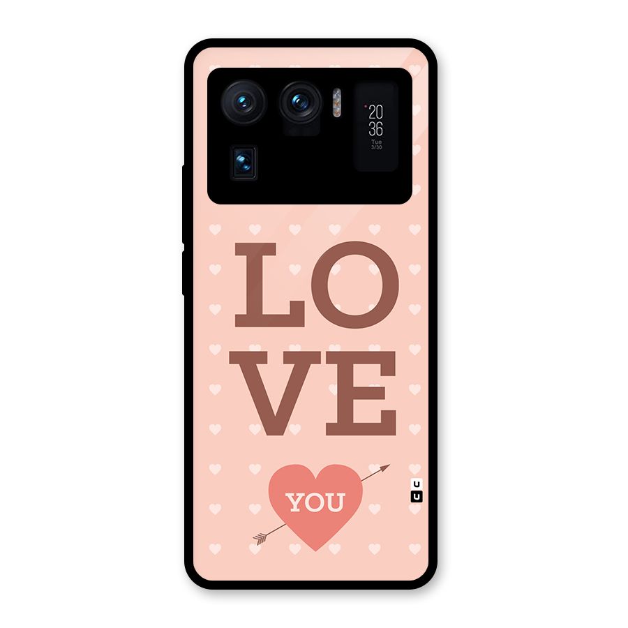Love You Hearts Glass Back Case for Mi 11 Ultra