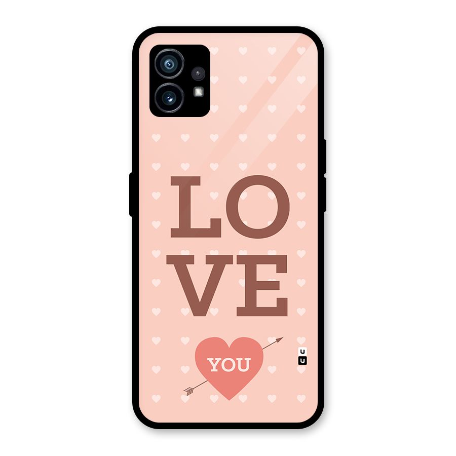 Love You Hearts Glass Back Case for Nothing Phone 1