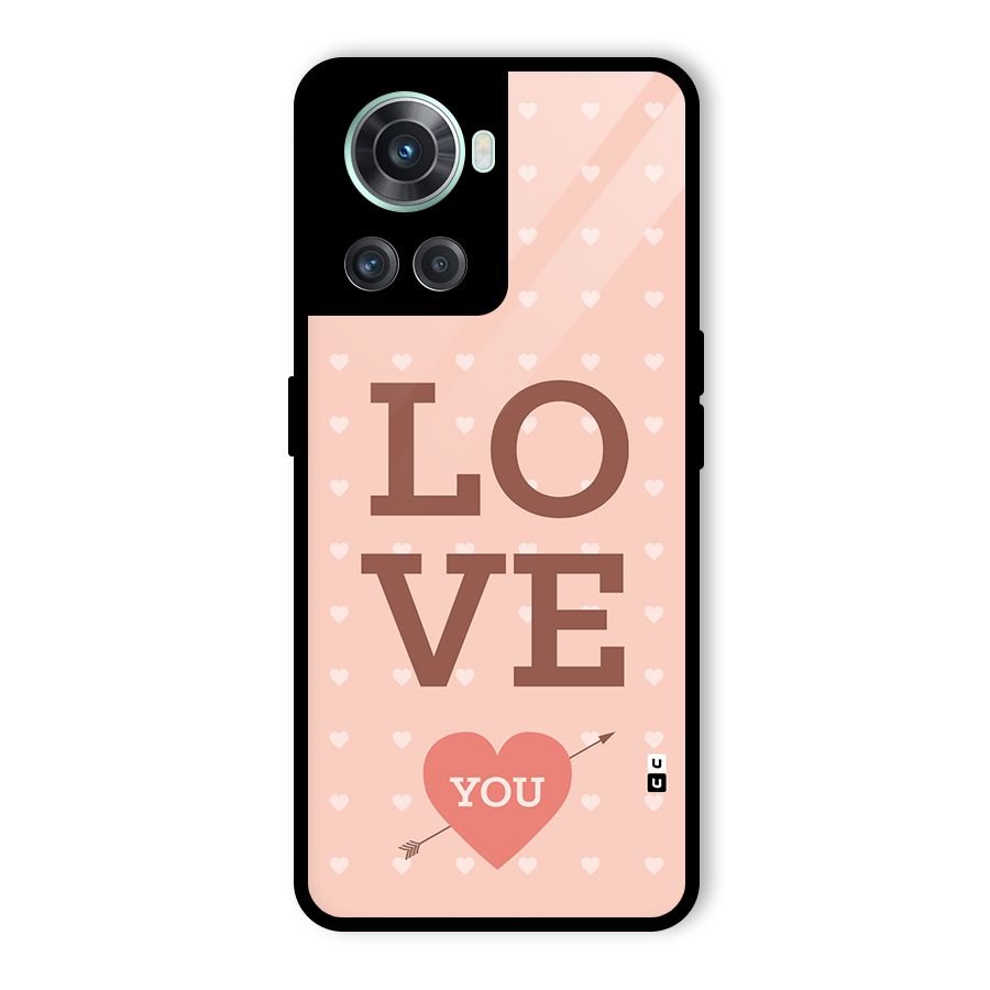 Love You Hearts Glass Back Case for OnePlus 10R