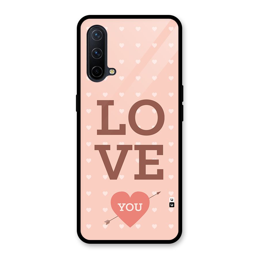 Love You Hearts Glass Back Case for OnePlus Nord CE 5G