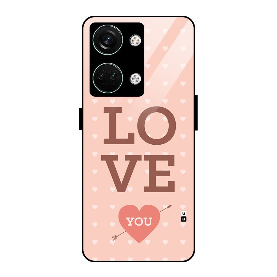 Love You Hearts Glass Back Case for Oneplus Nord 3