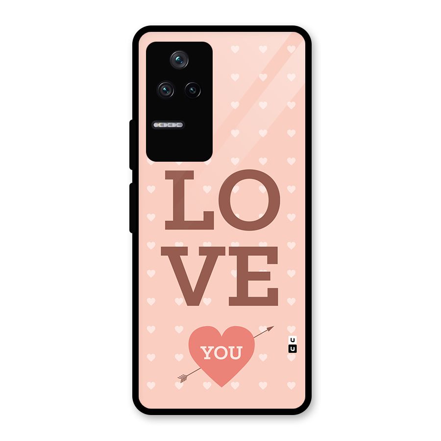 Love You Hearts Glass Back Case for Poco F4 5G