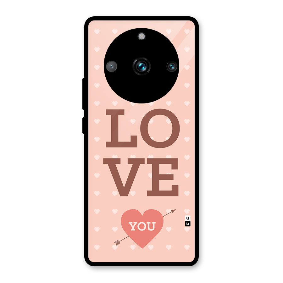 Love You Hearts Glass Back Case for Realme 11 Pro Plus