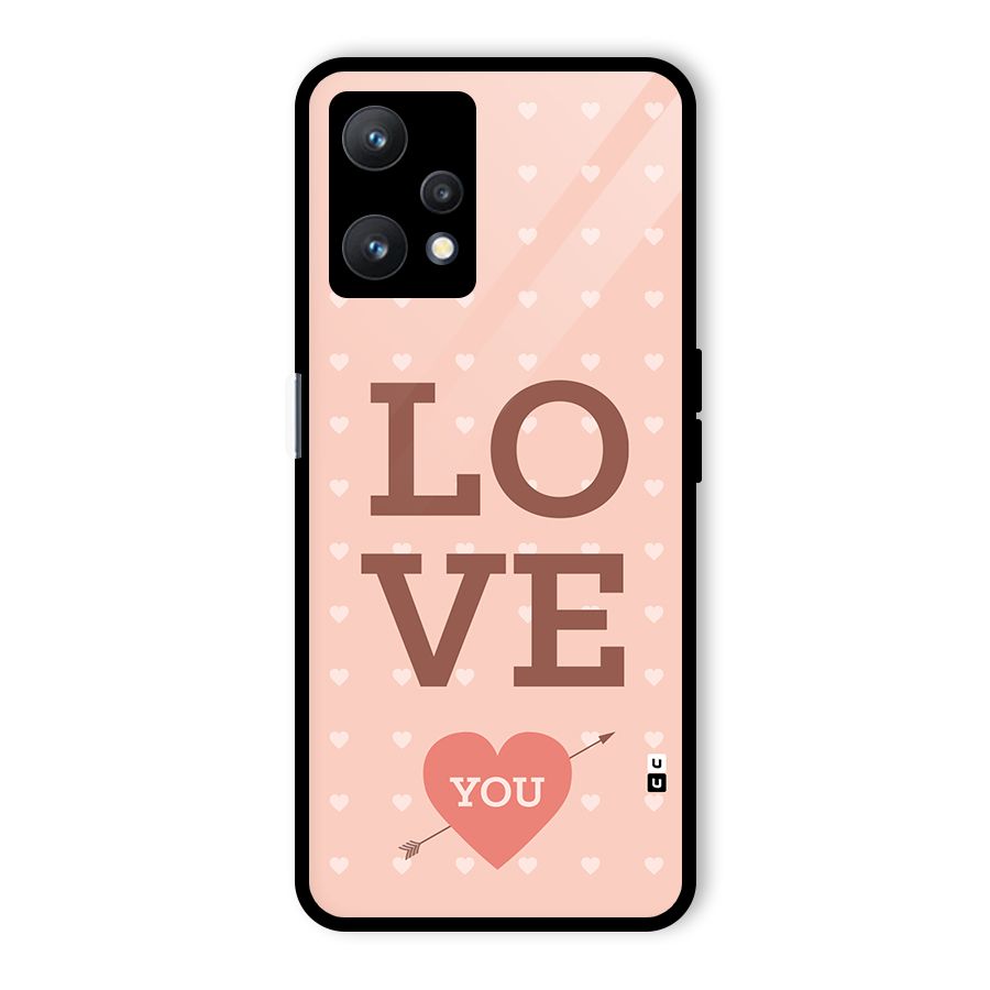 Love You Hearts Glass Back Case for Realme 9 Pro 5G