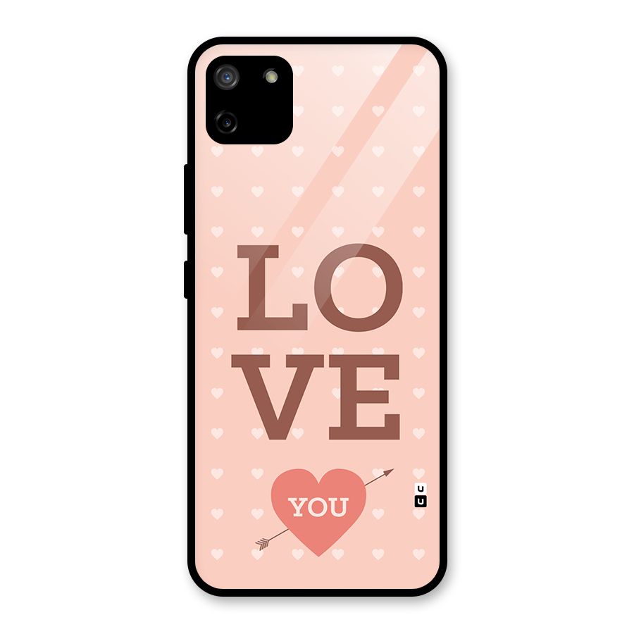 Love You Hearts Glass Back Case for Realme C11