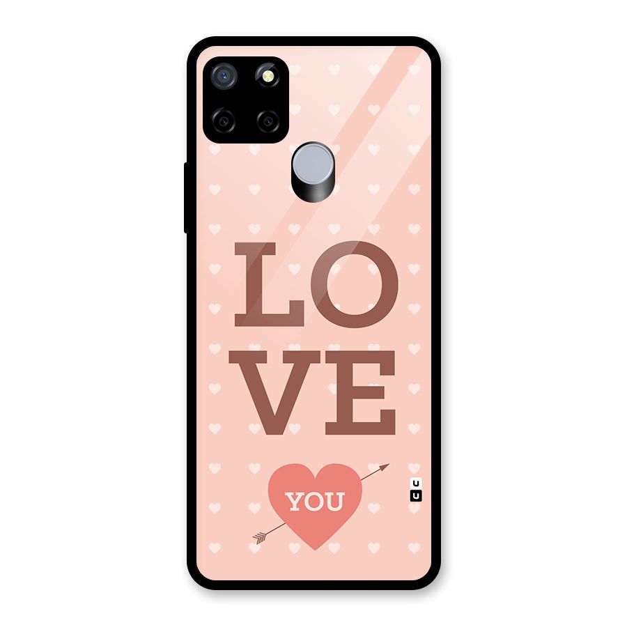Love You Hearts Glass Back Case for Realme Narzo 20