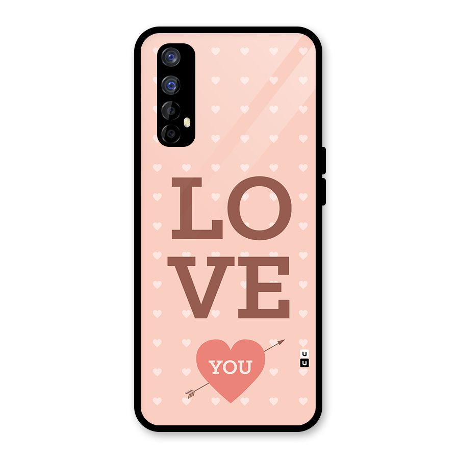 Love You Hearts Glass Back Case for Realme Narzo 20 Pro