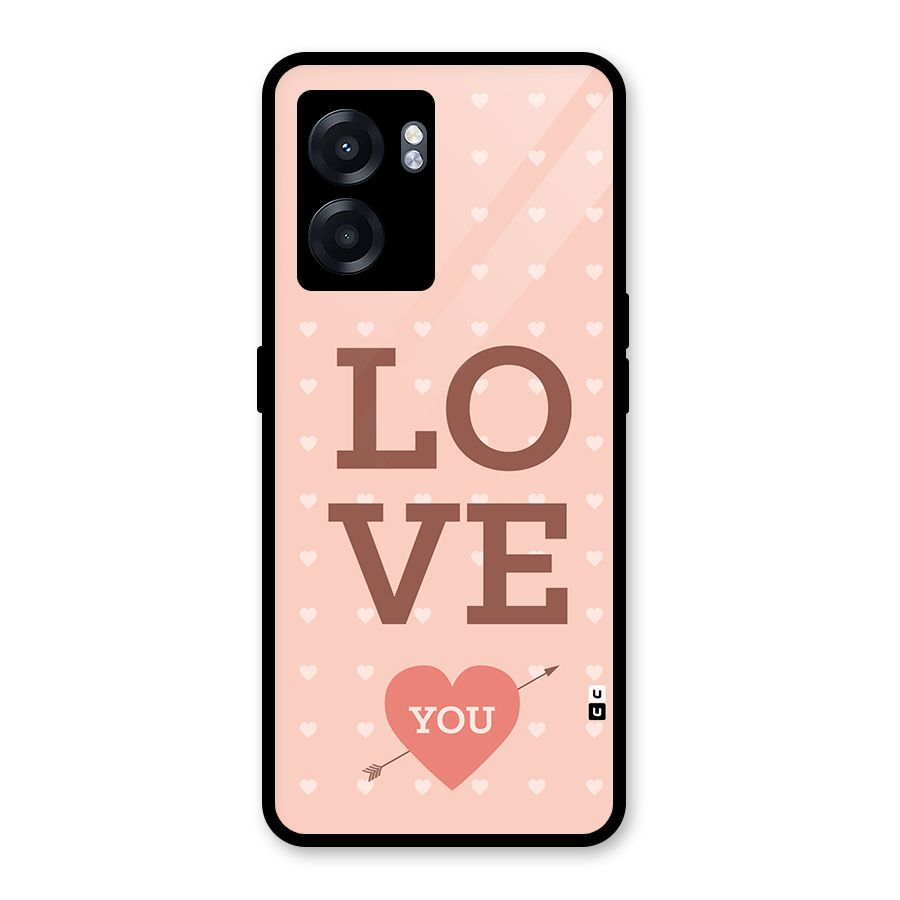 Love You Hearts Glass Back Case for Realme Narzo 50 5G