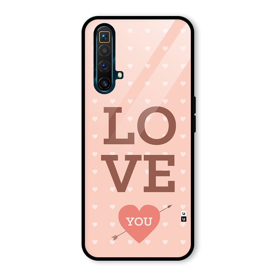 Love You Hearts Glass Back Case for Realme X3