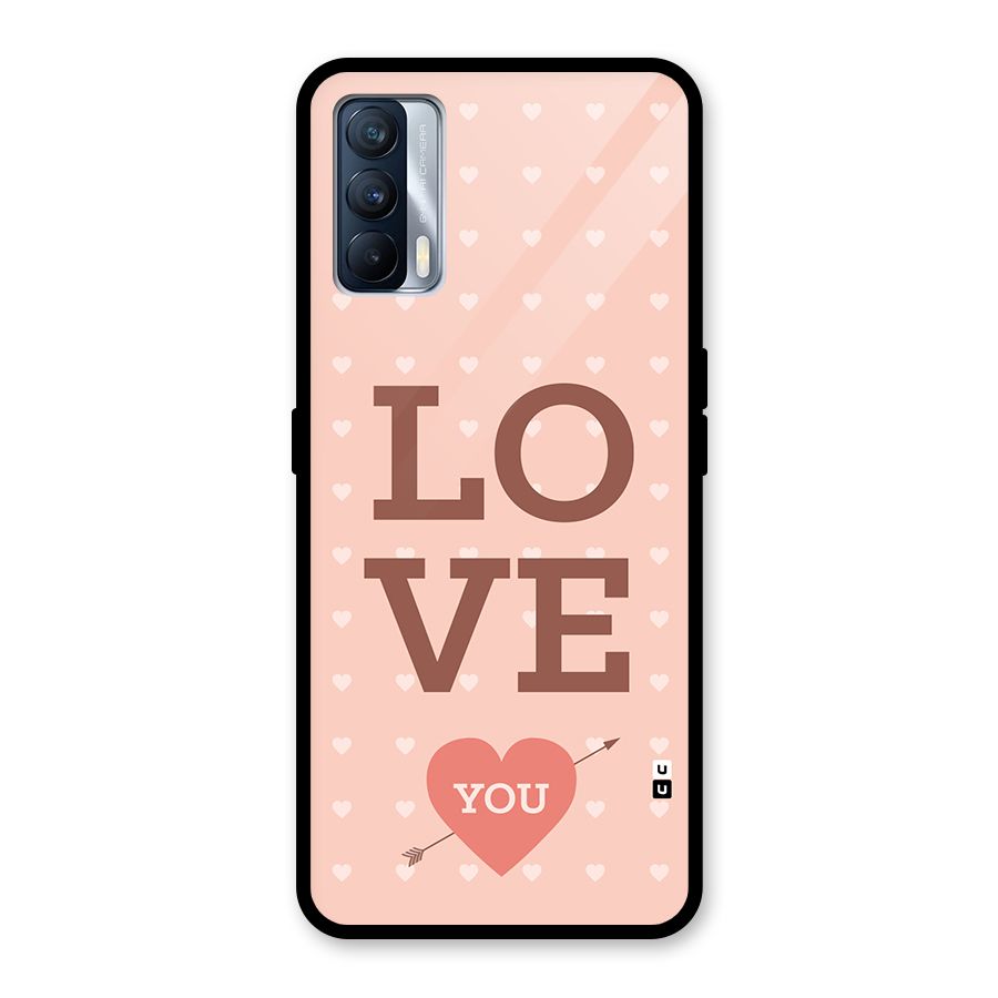 Love You Hearts Glass Back Case for Realme X7
