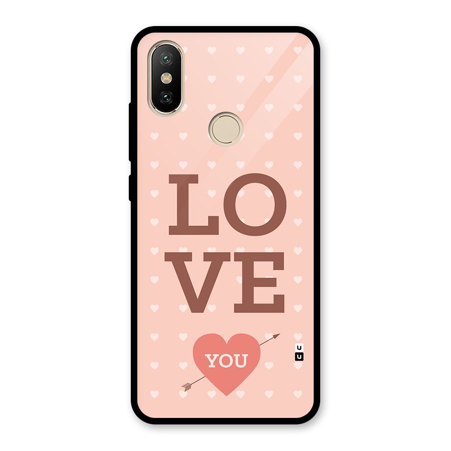 Love You Hearts Glass Back Case for Redmi A2