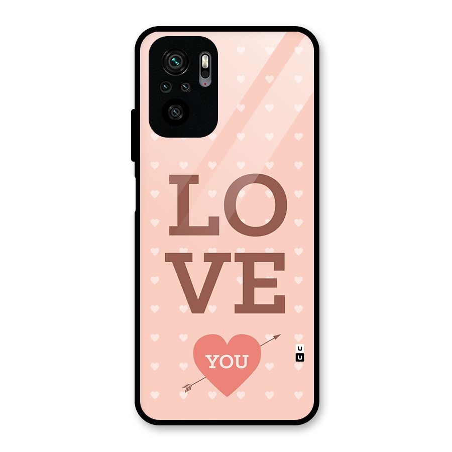 Love You Hearts Glass Back Case for Redmi Note 11 SE