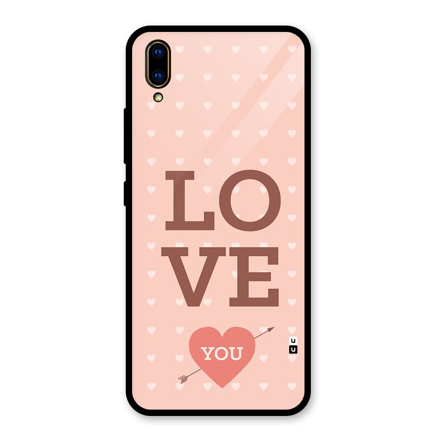 Love You Hearts Glass Back Case for Vivo V11 Pro