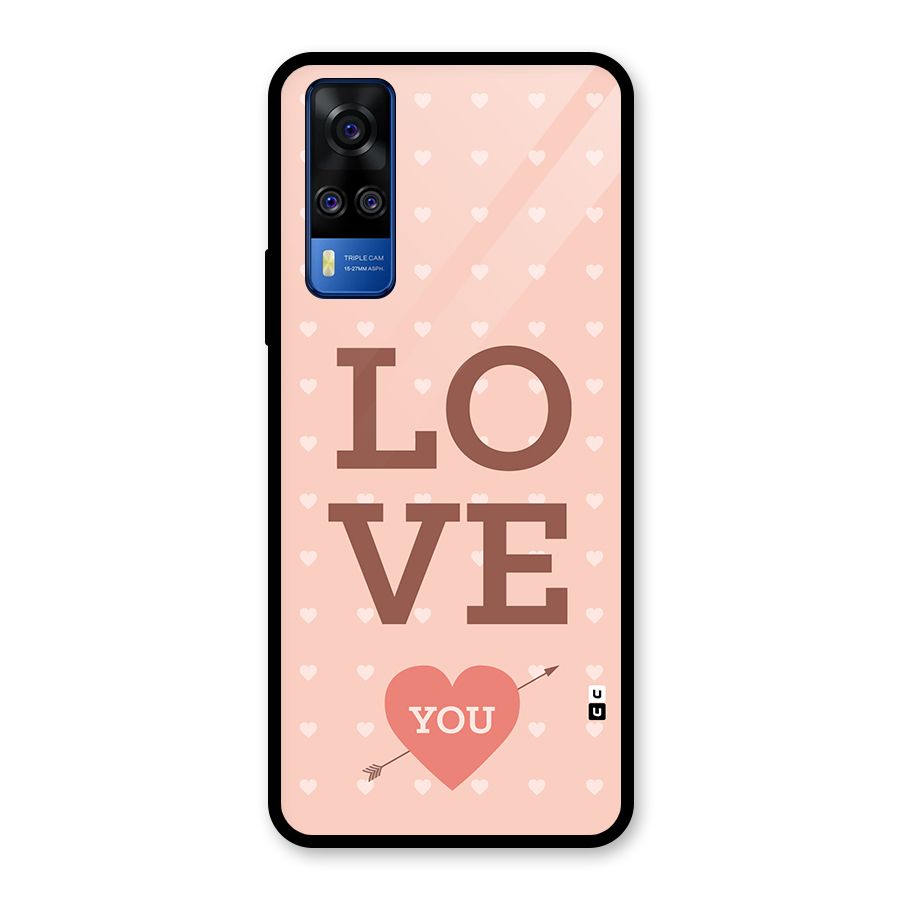 Love You Hearts Glass Back Case for Vivo Y31