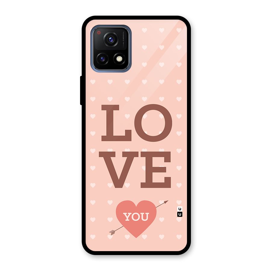 Love You Hearts Glass Back Case for Vivo Y72 5G