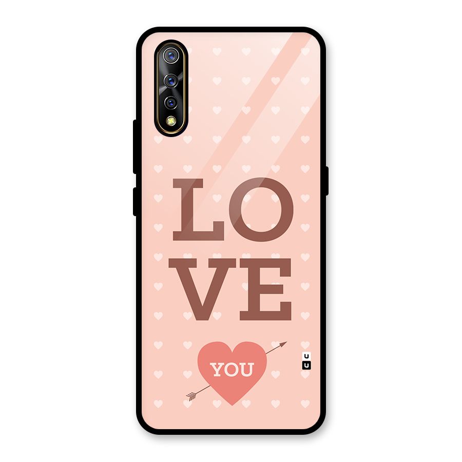 Love You Hearts Glass Back Case for Vivo Z1x