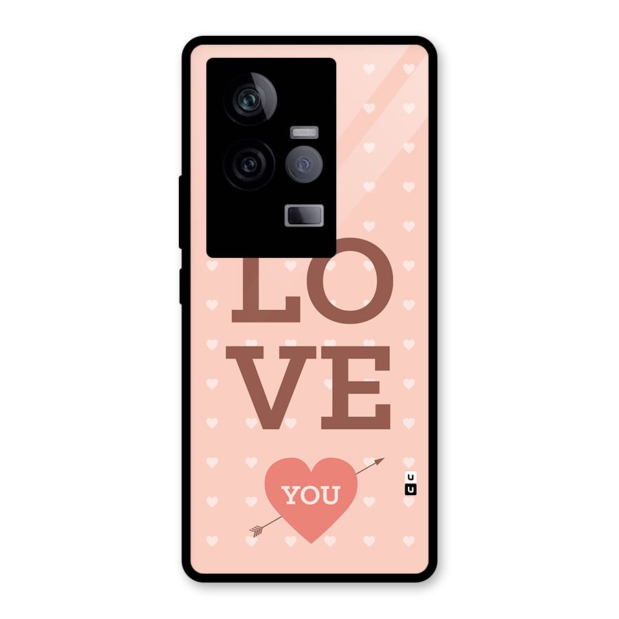Love You Hearts Glass Back Case for Vivo iQOO 11 5G