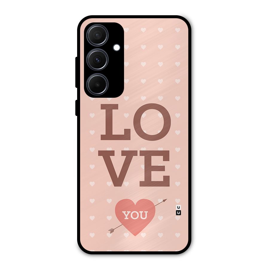 Love You Hearts Metal Back Case for Galaxy A35