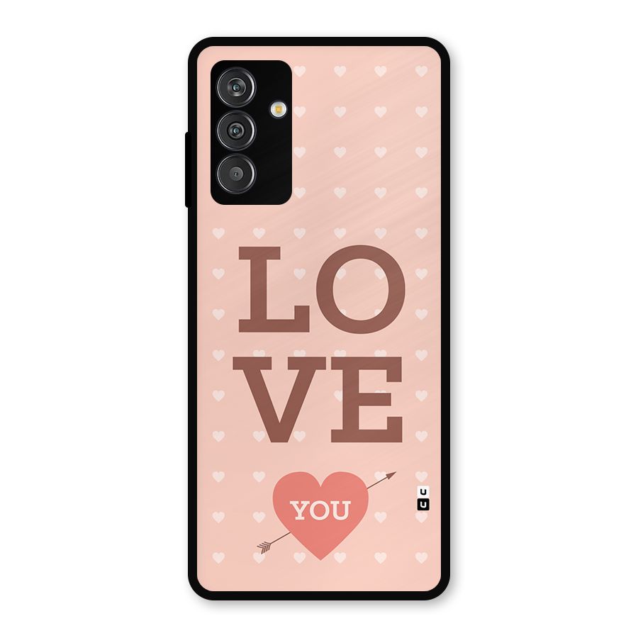 Love You Hearts Metal Back Case for Galaxy F13