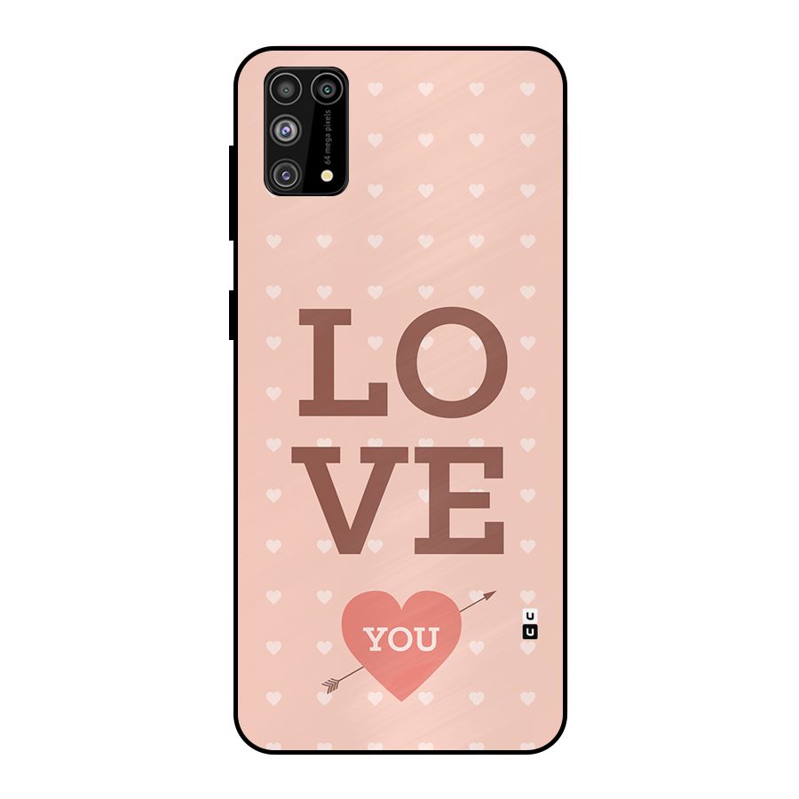Love You Hearts Metal Back Case for Galaxy M31