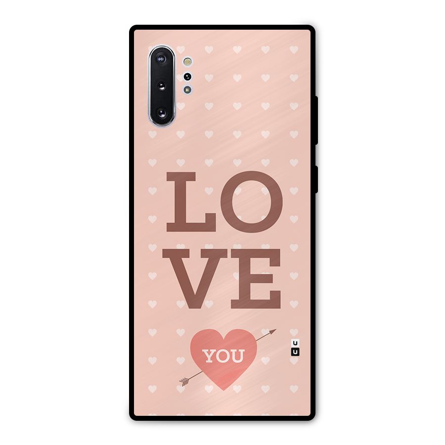 Love You Hearts Metal Back Case for Galaxy Note 10 Plus