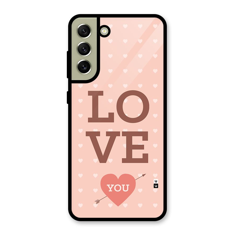 Love You Hearts Metal Back Case for Galaxy S21 FE 5G (2023)
