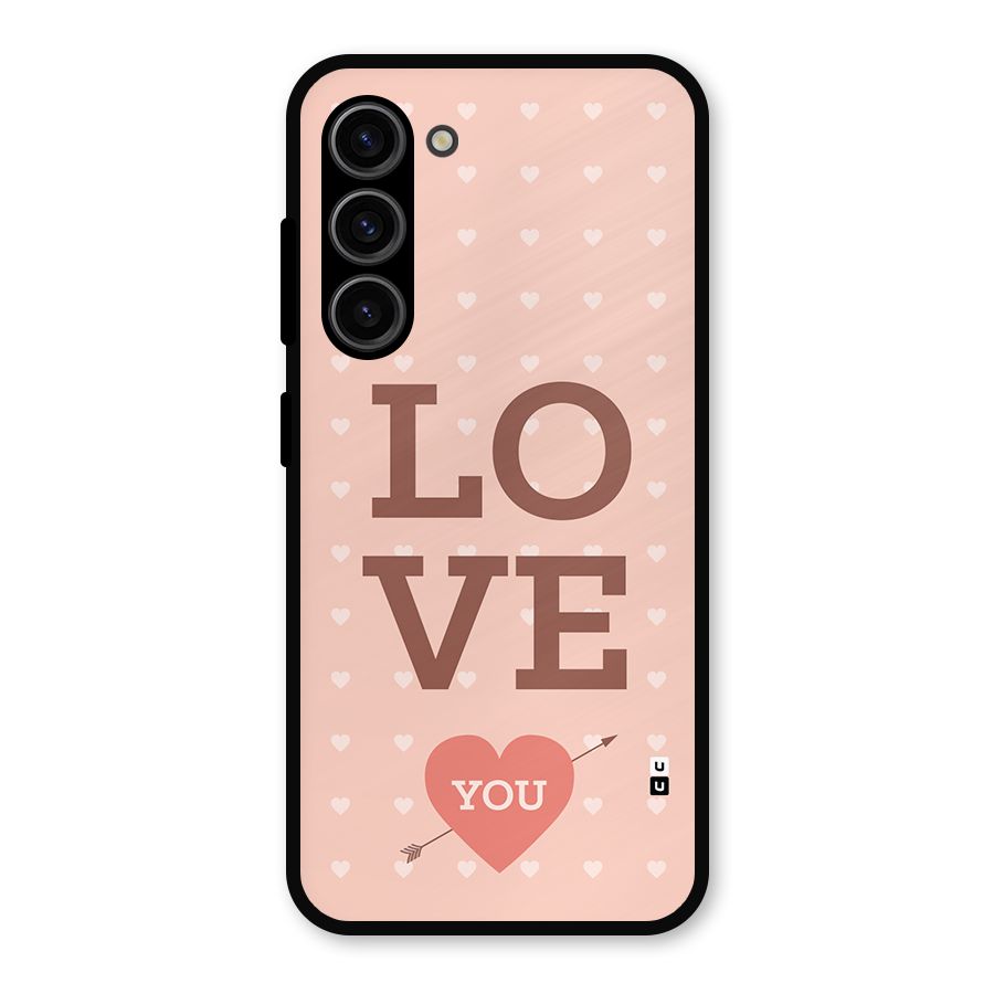 Love You Hearts Metal Back Case for Galaxy S23