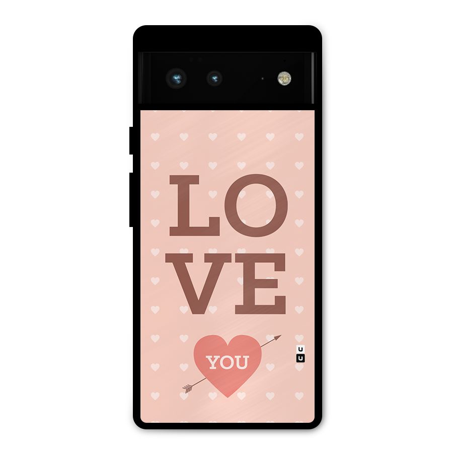 Love You Hearts Metal Back Case for Google Pixel 6