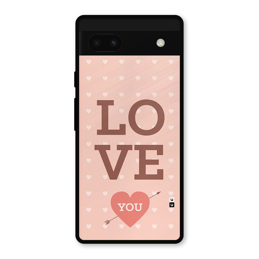 Love You Hearts Metal Back Case for Google Pixel 6a