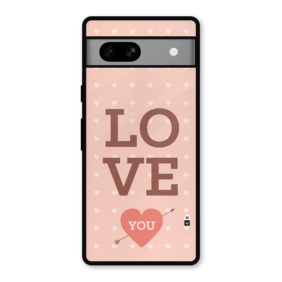 Love You Hearts Metal Back Case for Google Pixel 7a