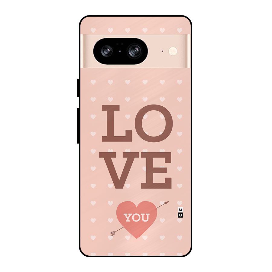 Love You Hearts Metal Back Case for Google Pixel 8