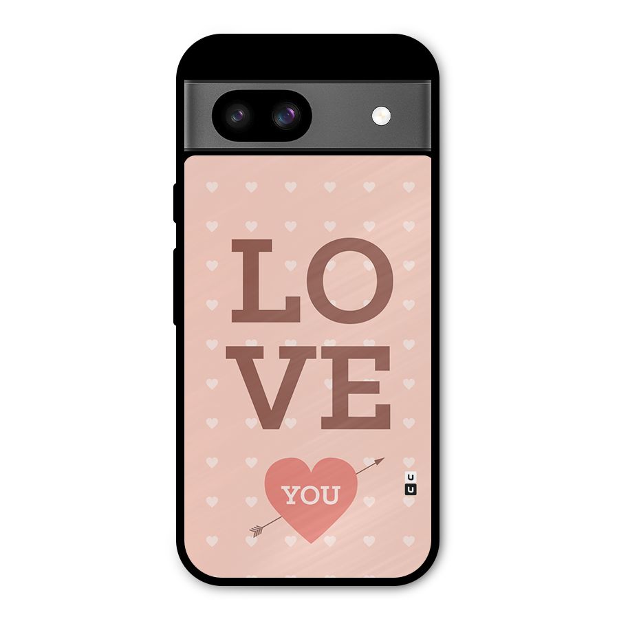 Love You Hearts Metal Back Case for Google Pixel 8a
