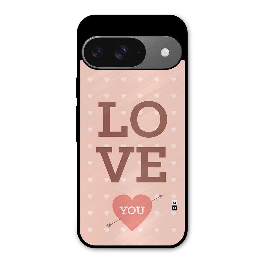 Love You Hearts Metal Back Case for Google Pixel 9