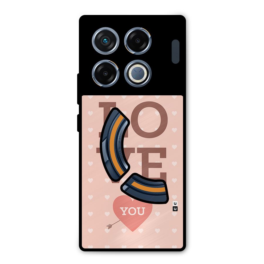 Love You Hearts Metal Back Case for Infinix GT 20 Pro