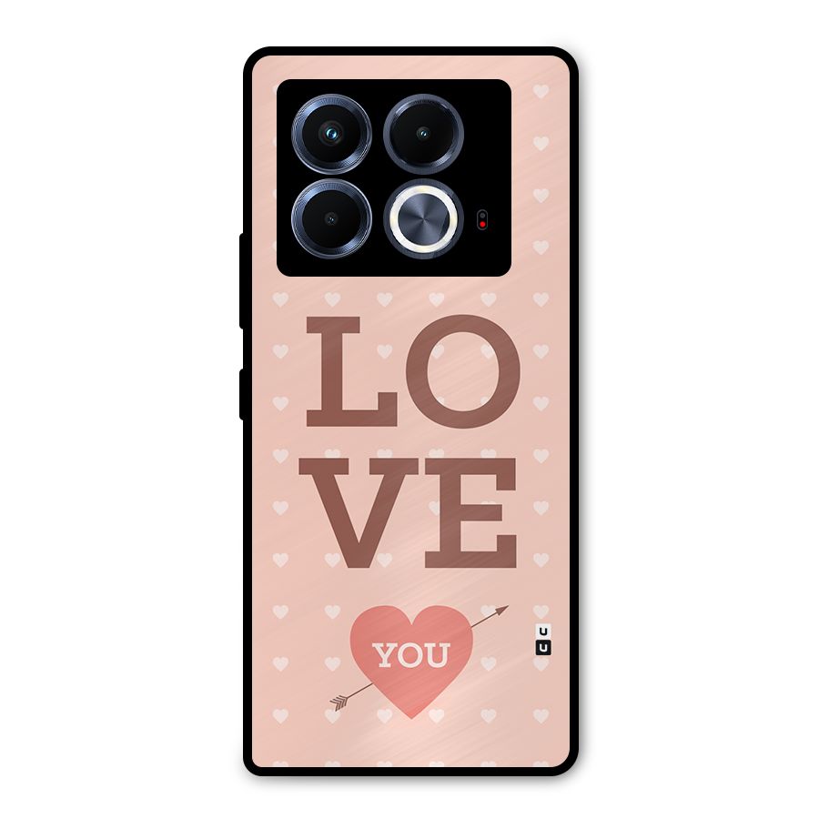 Love You Hearts Metal Back Case for Infinix Note 40 5G