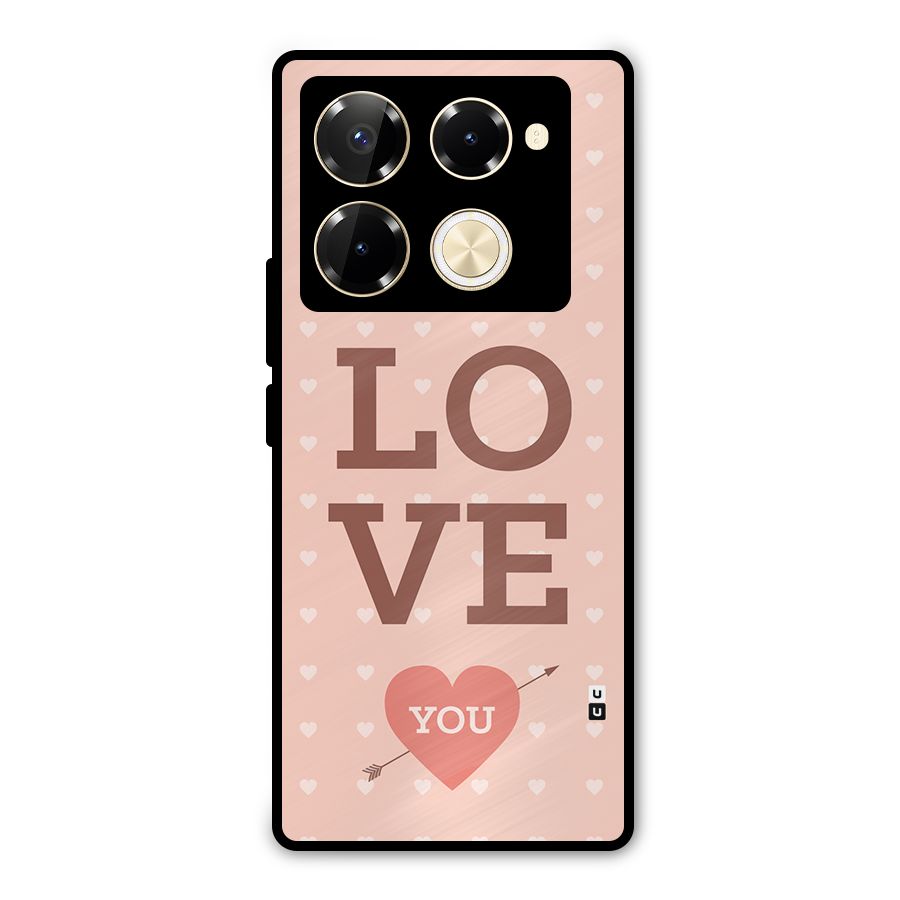 Love You Hearts Metal Back Case for Infinix Note 40 Pro Plus
