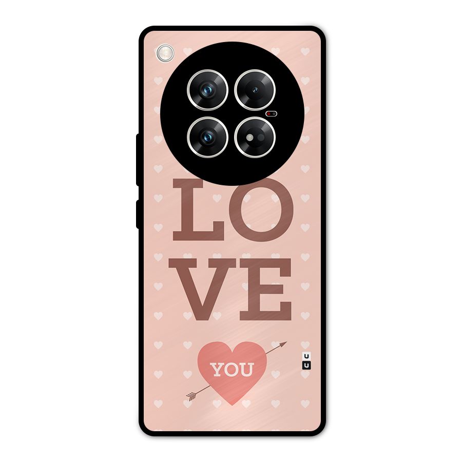 Love You Hearts Metal Back Case for Infinix Zero 40 5G