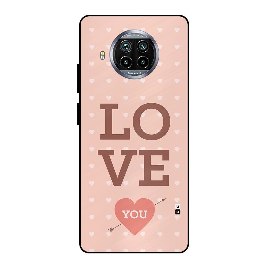 Love You Hearts Metal Back Case for Mi 10i