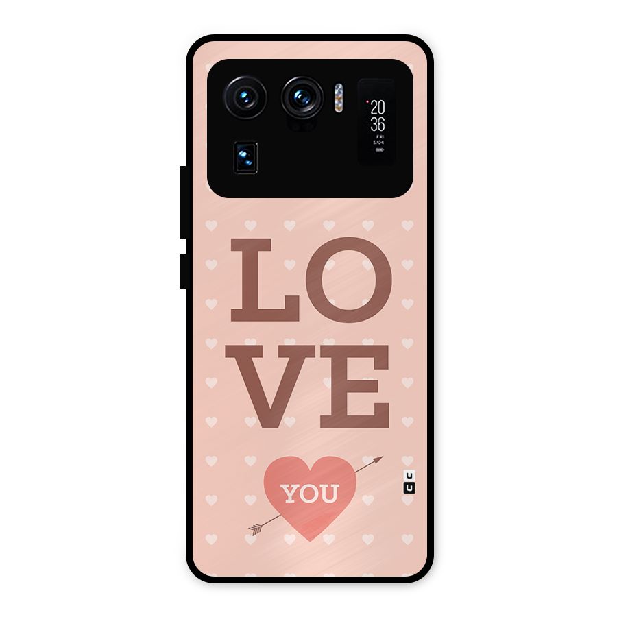 Love You Hearts Metal Back Case for Mi 11 Ultra